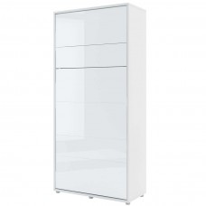 Sienas gulta 90 BED CONCEPT BC-03, balts glancēts